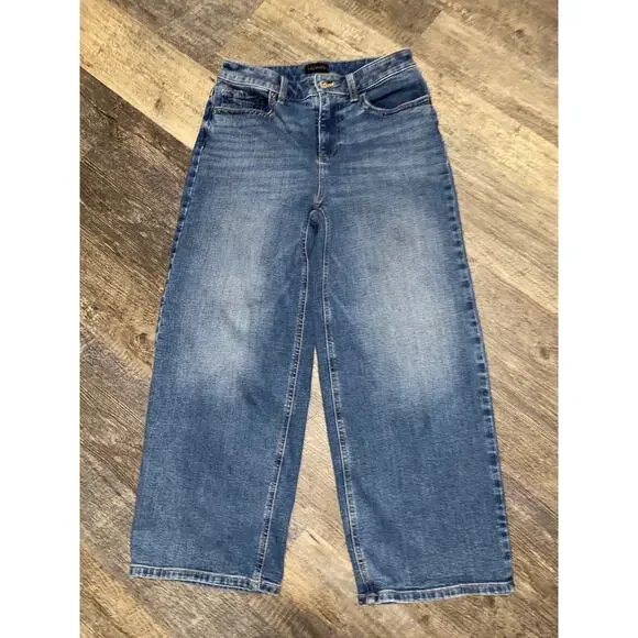 Talbots Wide Leg Crop Jean Size 4 - Picture 3 of 10